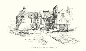 Restoration House, Rochester (litografia) tekijältä Duncan Moul