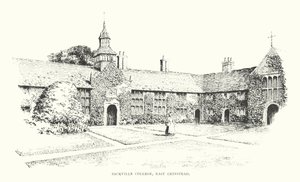 Sackville College, East Grinstead (litografia) tekijältä Duncan Moul