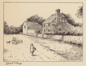 Sussex: Ashurst Village (litografia) tekijältä Duncan Moul
