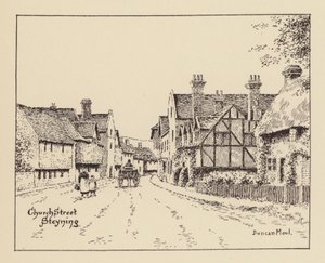 Sussex: Church Street, Steyning (litografia). tekijältä Duncan Moul
