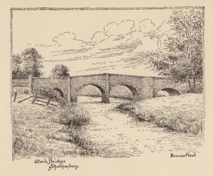 Sussex: Mock Bridge, Shermanbury (litografia). tekijältä Duncan Moul