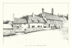 The "Bull" Inn, Wheathampstead (litografia) tekijältä Duncan Moul
