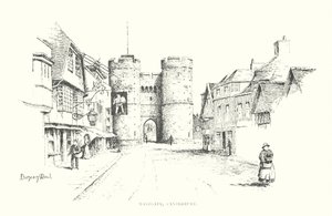 Westgate, Canterbury (litografia) tekijältä Duncan Moul