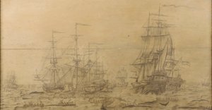 1700-luvun valaanpyyntikohtaus tekijältä Dutch School