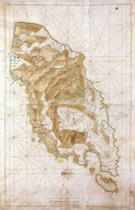 Timorin saaren kartta, noin 1760 tekijältä Dutch School