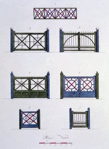 Designs from Magazine of Garden Gems, kirjoittanut G. van Laar, julkaistu 1802 tekijältä Dutch School
