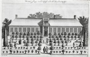 Hollantilainen puutarha, Jan Commelinin De Nederlandze Hesperides, julkaistu 1676 tekijältä Dutch School