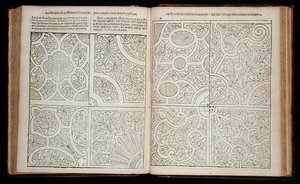 Ranskalaistyylinen parterres, Johann van der Groenin teoksesta Hollantilainen puutarhuri, julkaistu 1699 (kaiverrus) (katso myös 171924 tekijältä Dutch School