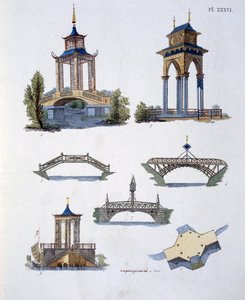 Puutarhakoristeet, G. van Laarin Magazine of Garden Gems, julkaistu 1802