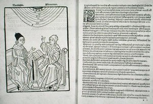 Hunterian Bx.3.41 f.1v-2r Concordantia tähtitiede teologian kanssa, Pierre d