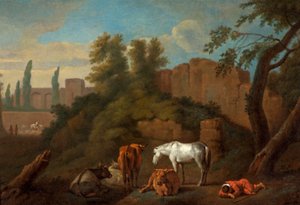 Maisema nukkuvan pojan kanssa, n. 1650