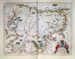 Transilvanian kartta, atlas, Amsterdam, 1657