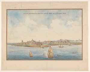 Uusi Amsterdam ja Manhattan, noin 1660 tekijältä Dutch School