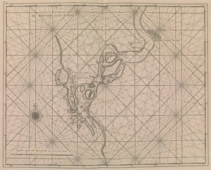 Joen lähestyminen Suratiin, noin 1726 (vedos) (kuva) tekijältä Dutch School