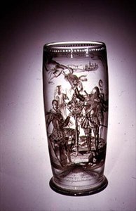 Seepiaemaloitu humpen, 1600-luvun alku (lasia) tekijältä Dutch School