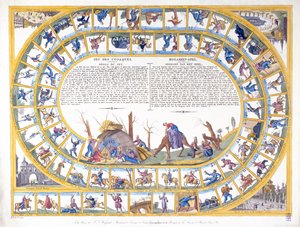 Kasakkapeli, jossa on kuvattuna erilaisia venäläisiä sotilaita, n. 1815-1616 tekijältä Dutch School