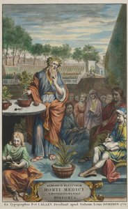 Nimiölehti teoksesta "Horti Medici Amstelodamensis Rariorum Plantarum Historia", osa II, kirjoittaneet Jan Commelin ja Caspar Commelin. tekijältä Dutch School