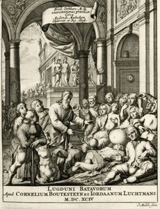 Otsikkosivu Frederik Dekkersin Lääketieteen käytännöstä, 1694 tekijältä Dutch School