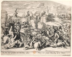 Enniskillenin varuskunnan voitto irlantilaisista vuonna 1689, n. 1691 tekijältä Dutch School