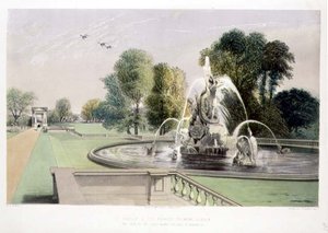 St. George and the Dragon Fountain, Holkham, pubi. kirjoittanut Thomas McLean (litho)