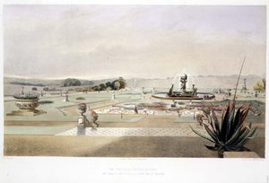 Parterre, Howardin linna, pubi. kirjoittanut Thomas McLean (litho) tekijältä E. Adveno Brooke
