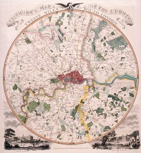 Lontoon kartta, 1798 tekijältä E Bourne