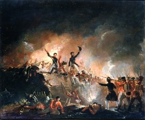 Brittien karkotus Fort Eriessä, 15. elokuuta 1814, 1840 tekijältä E. C. Watmough
