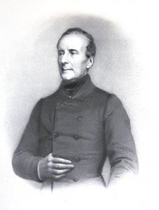 Alphonse de Lamartine ja hänen nimikirjoituksensa (litho) tekijältä E. Charpentier