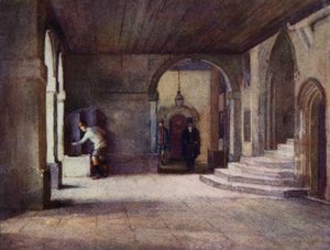 Eton: The Cloisters (väri litho) tekijältä E. D. Brinton