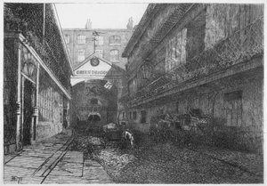 Green Dragon Inn, Bishopsgate, Lontoon kaupunki, 1871 tekijältä E Edwards