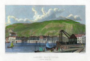 Laskeutumispaikka, ulkosatama, Dover, Kent, 1800-luku.