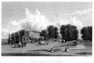 Näkymä Hampstead Heathiin, Lontooseen, 1800-luku.