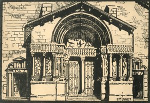 "St-Trophime - Le Portail - St-Trophimen kirkon portaali", 1920-luku.