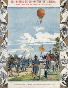 Ranskalaisen insinöörin Jean Marie Josephin (Jean-Marie-Joseph) Coutellen (1748-1835) rakentama ilmapallo Ranskan vallankumouksellisten armeijoiden vakoilemiseksi vihollisiaan