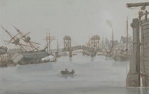 Yarmouth Bridge, elokuu 1829 tekijältä E. M. Henderson