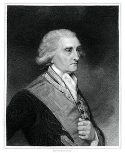 George Brydges Rodney, 1. Baron Rodney, brittiläinen merivoimien upseeri, 1833. tekijältä E. Scriven