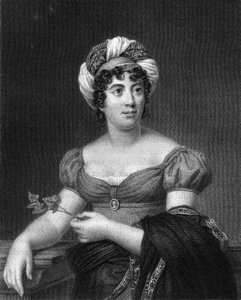Germaine de Stael, ranskalainen kirjailija, kirjailija ja poliittinen propagandisti, 1836. tekijältä E. Scriven