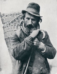 Saksalainen katukauppias, Ehningenin piiri, Württemberg, 1912 tekijältä E Uhlenhuth
