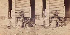 Coloured Pickets on Duty Near Dutch Gap, 1864. tekijältä E. and H.T. Anthony