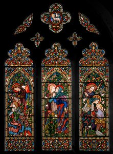 Ilmoitus, vierailu ja syntymä, n. 1860 tekijältä E. and Halliday Burne Jones