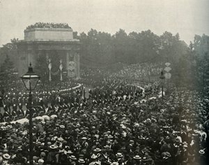 Kanadan pääministerin The Hon saapuminen. Wilfrid Laurier Hyde Park Cornerissa, 1897.