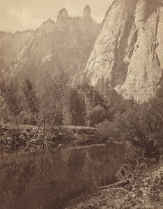Cathedral Spires, Yosemiten laakso tekijältä Eadweard Muybridge