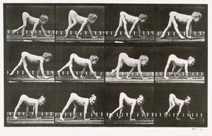 Vammainen poika ryömii, levy 539 Animal Locomotionista, 1887 tekijältä Eadweard Muybridge