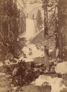 Pi-wy-ack (timanttikataraktio), Vernal Falls, Yosemite Valley, Kalifornia,1867 (kuva) tekijältä Eadweard Muybridge