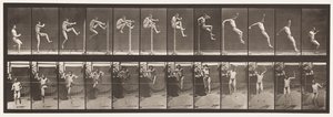 Levy 152. Hyppy; Juoksusuora korkeushyppy (kengät) tekijältä Eadweard Muybridge