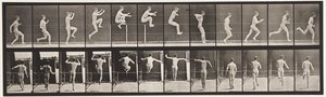 Levy 154. Hyppy; Suoraan juoksu, korkeushyppy tekijältä Eadweard Muybridge