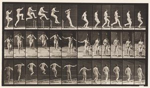 Levy 155. Hyppy, juoksu, suora korkeushyppy tekijältä Eadweard Muybridge