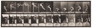 Levy 158. Hyppy; Running Twist korkeushyppy (kengät) tekijältä Eadweard Muybridge