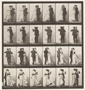Lauta 197. Tanssiva valssi, kaksi mallia tekijältä Eadweard Muybridge