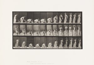 Levy 214. Lapsen (70) nostaminen maasta, kääntyminen tekijältä Eadweard Muybridge